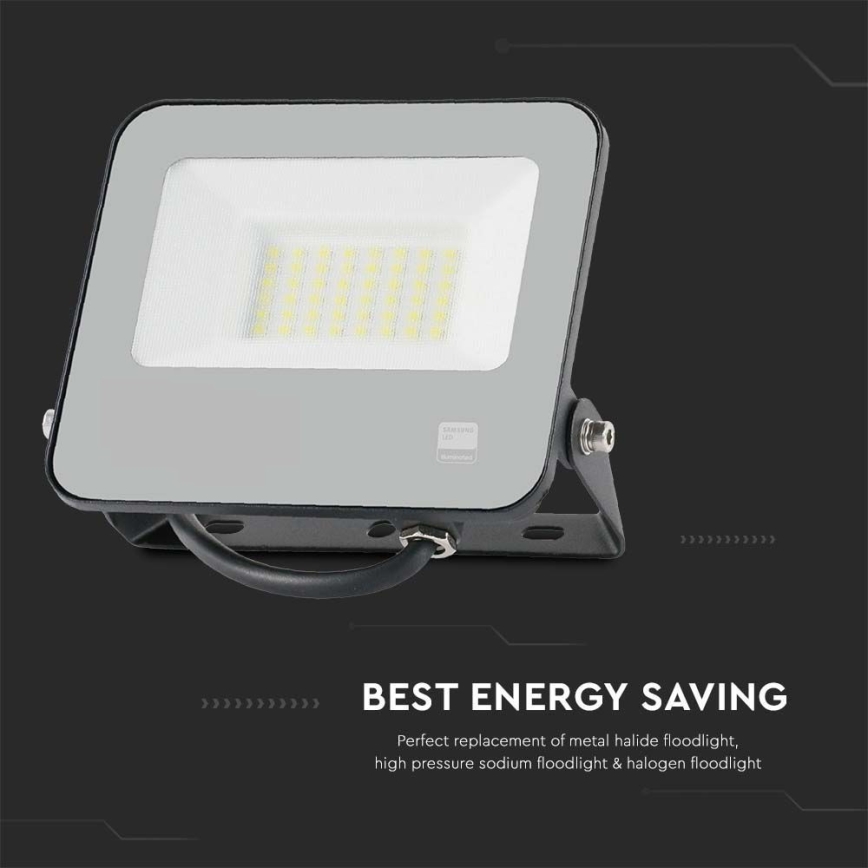 LED Reflektor SAMSUNG CHIP LED/30W/230V 4000K IP65 črna