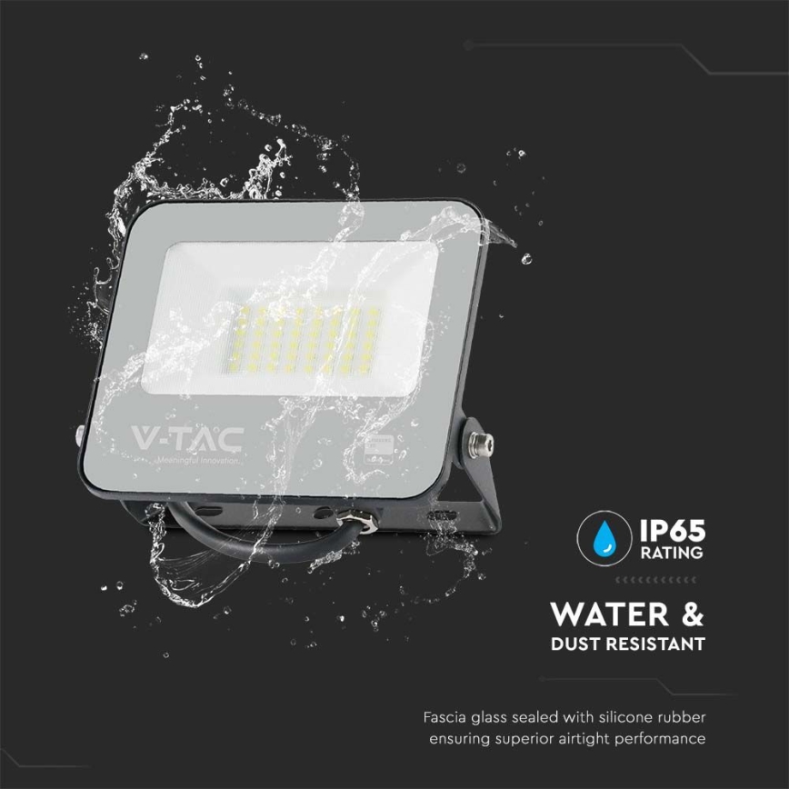 LED Reflektor SAMSUNG CHIP LED/30W/230V 4000K IP65 črna