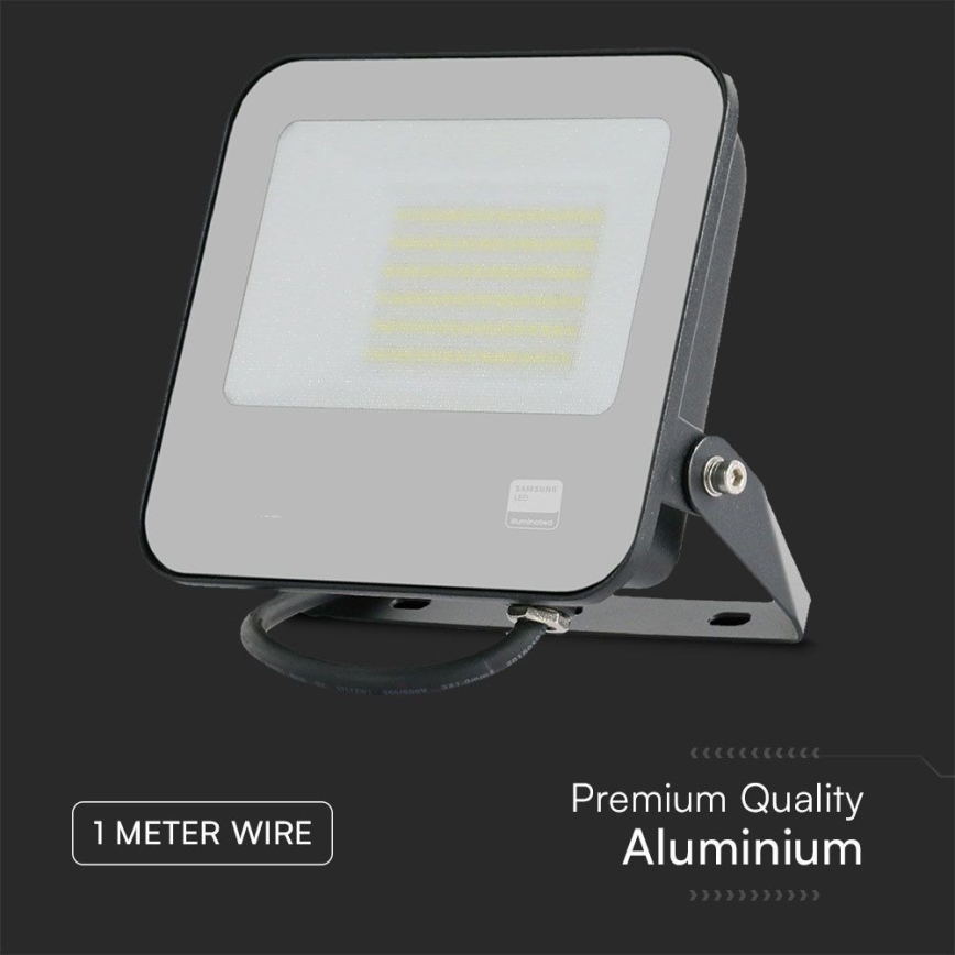 LED Reflektor SAMSUNG CHIP LED/50W/230V 6500K IP65 črna