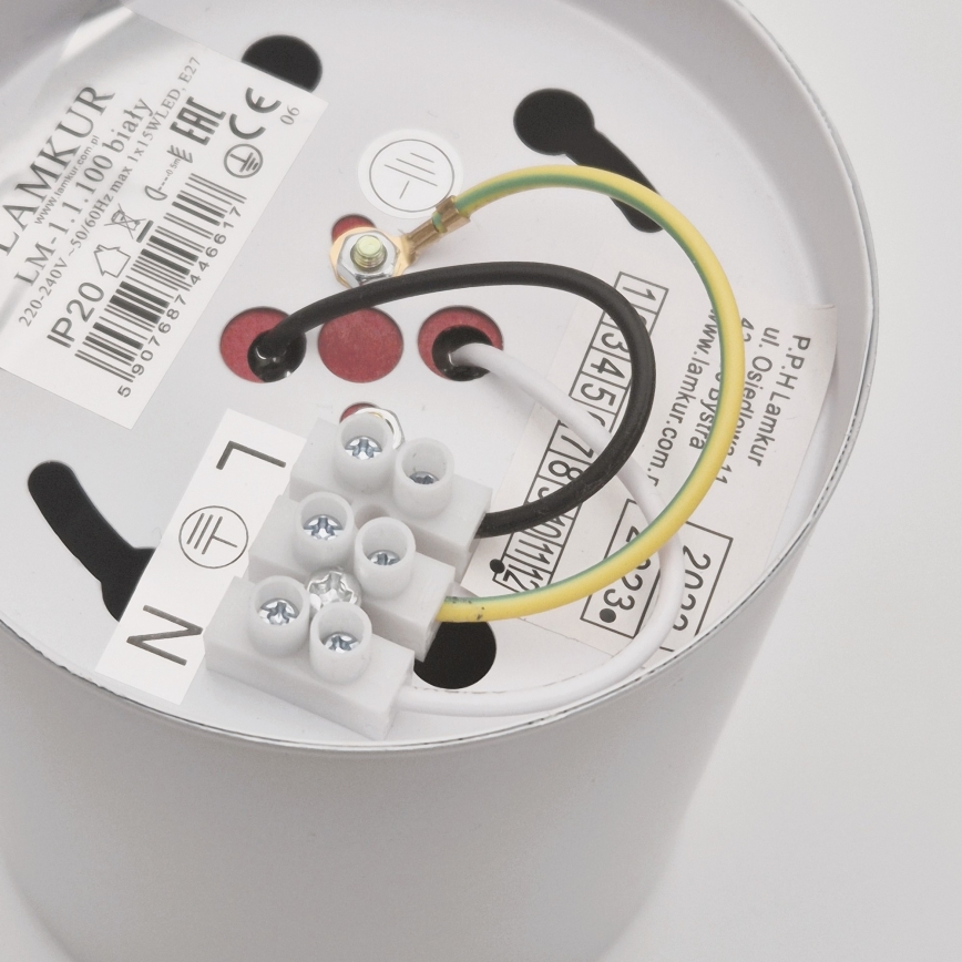 LED Reflektor TACO 1xE27/15W/230V bela