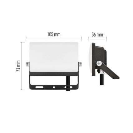 LED reflektor TAMBO EVO LED/10W/230V 4000K IP65 črna