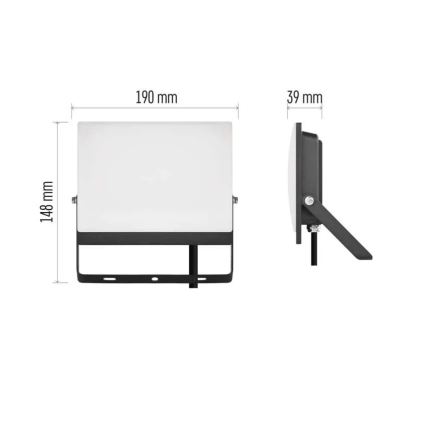 LED reflektor TAMBO EVO LED/50W/230V 4000K IP65 črna