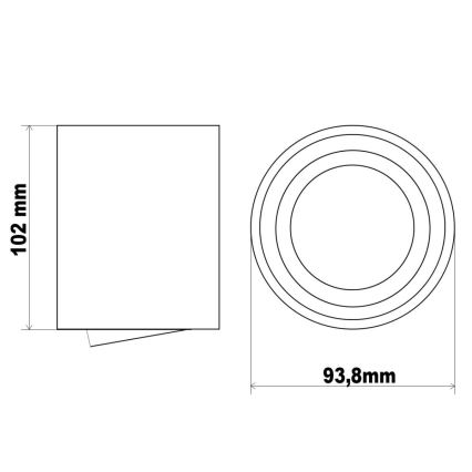 LED Reflektor TUBA 1xGU10/5W/230V 2700K bel