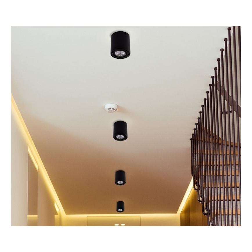 LED Reflektor TUBA 1xGU10/5W/230V 2700K črn