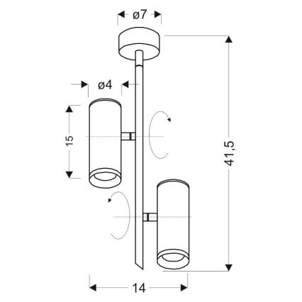 LED Reflektor TUBA 2xLED/10W/230V bela