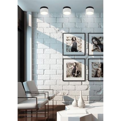 LED Reflektor TUBA LED/9W/230V črn/bel