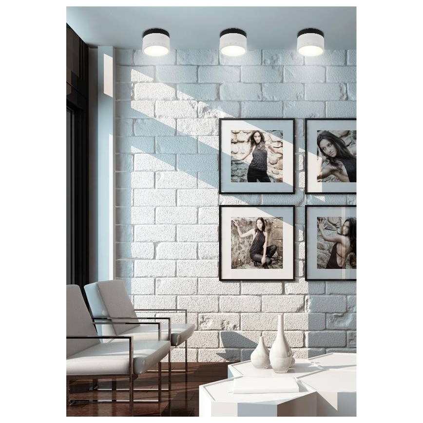 LED Reflektor TUBA LED/9W/230V črn/bel