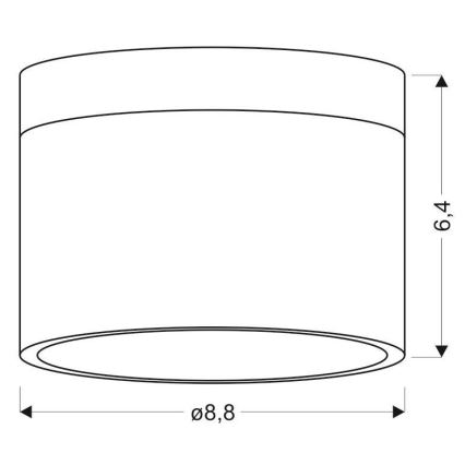 LED Reflektor TUBA LED/9W/230V črn/bel