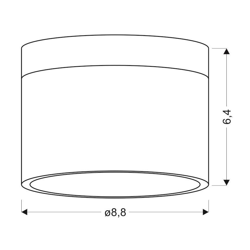 LED Reflektor TUBA LED/9W/230V črn/bel