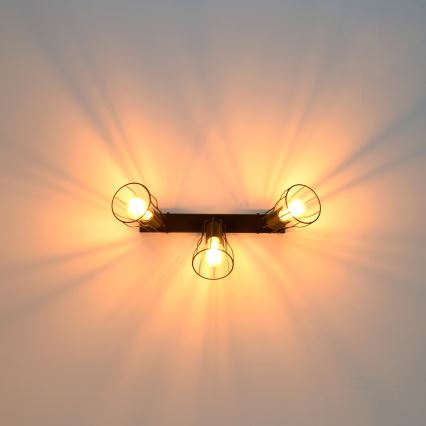 LED Reflektor TUBE II 3xE27/15W/230V črna