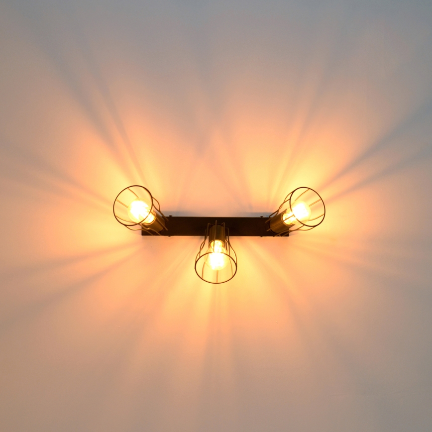 LED Reflektor TUBE II 3xE27/15W/230V črna