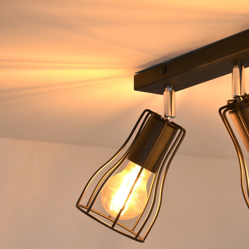 LED Reflektor TUBE II 3xE27/15W/230V črna