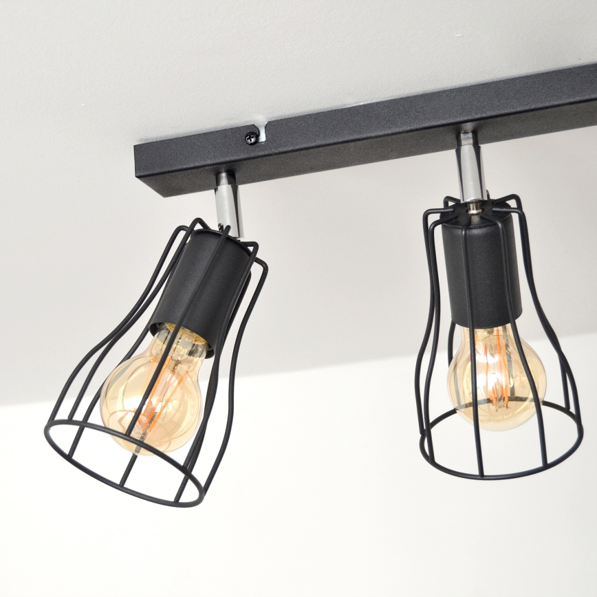 LED Reflektor TUBE II 3xE27/15W/230V črna