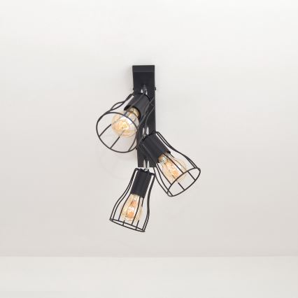 LED Reflektor TUBE II 3xE27/15W/230V črna