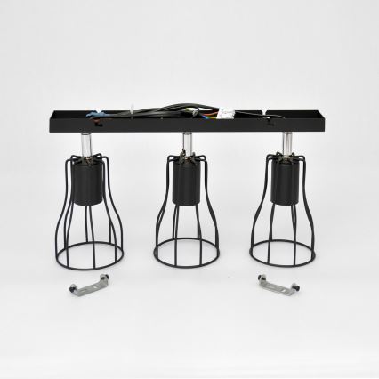 LED Reflektor TUBE II 3xE27/15W/230V črna