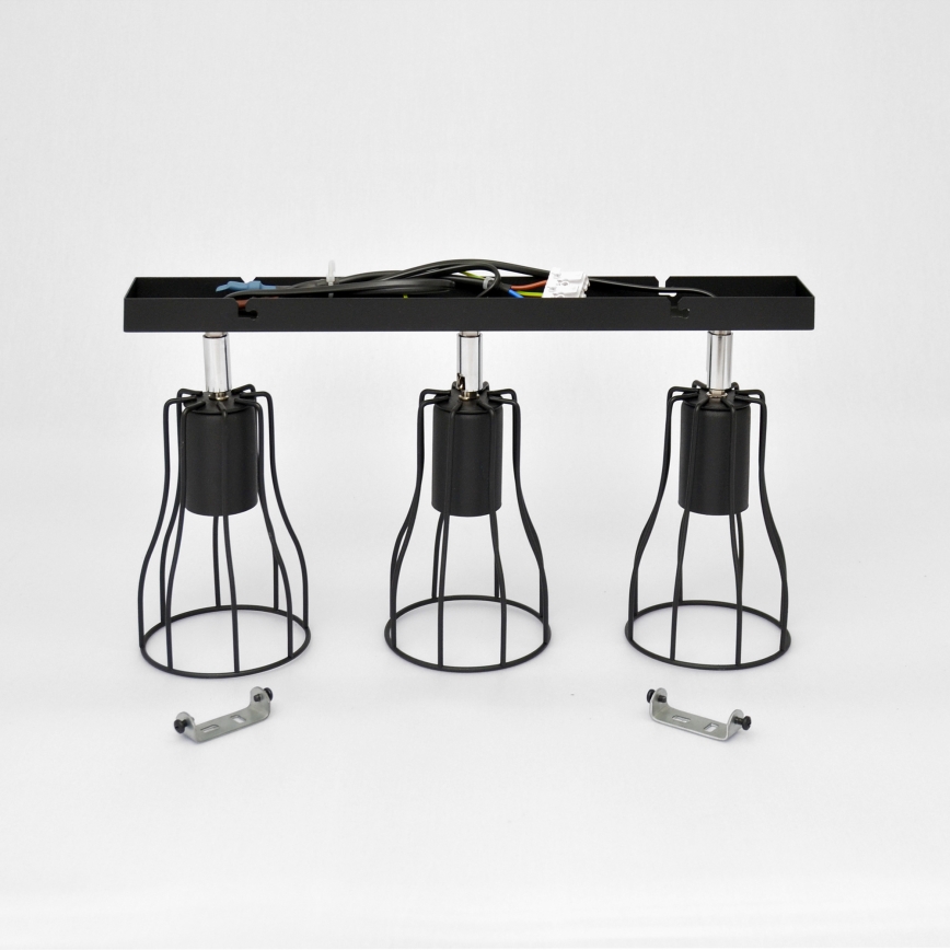 LED Reflektor TUBE II 3xE27/15W/230V črna
