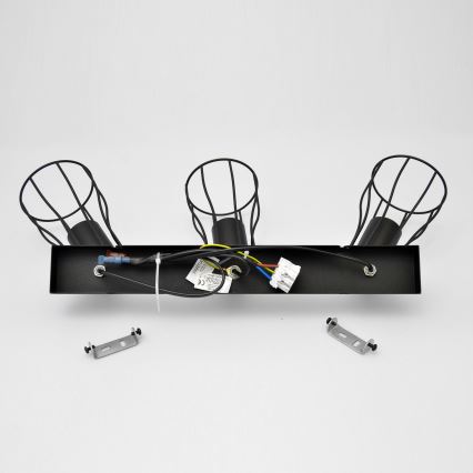 LED Reflektor TUBE II 3xE27/15W/230V črna
