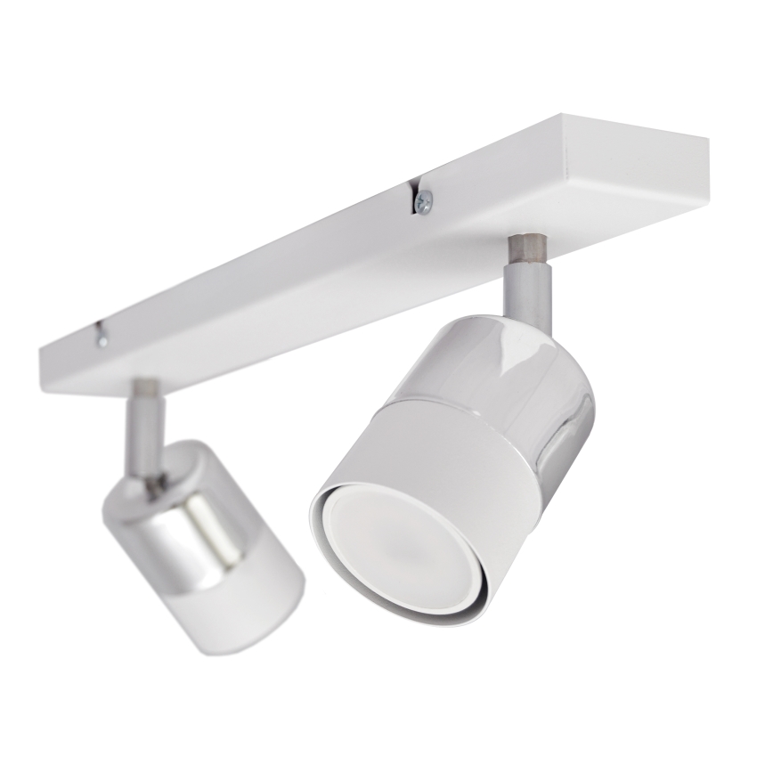 LED Reflektor TUBSSON 2xGU10/4,8W/230V bela/sijajni krom