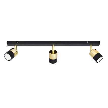 LED Reflektor TUBSSON 3xGU10/4,8W/230V črna/zlata