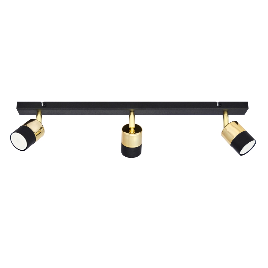 LED Reflektor TUBSSON 3xGU10/4,8W/230V črna/zlata