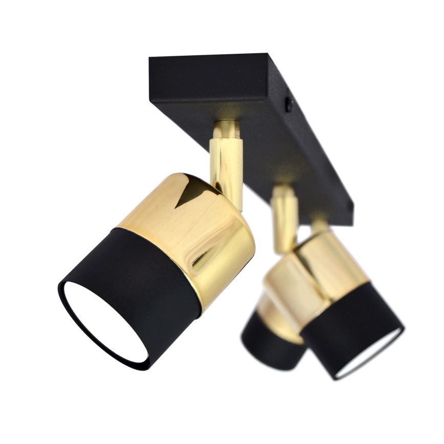 LED Reflektor TUBSSON 3xGU10/4,8W/230V črna/zlata