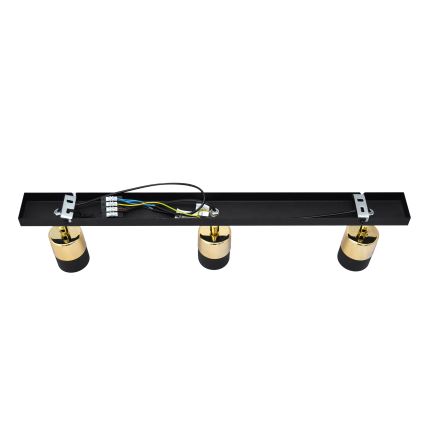 LED Reflektor TUBSSON 3xGU10/4,8W/230V črna/zlata