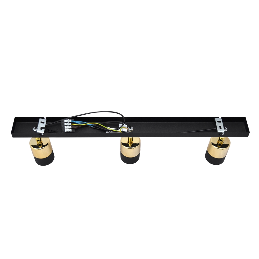 LED Reflektor TUBSSON 3xGU10/4,8W/230V črna/zlata