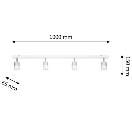 LED Reflektor TUBSSON 4xGU10/4,8W/230V bela/sijajni krom