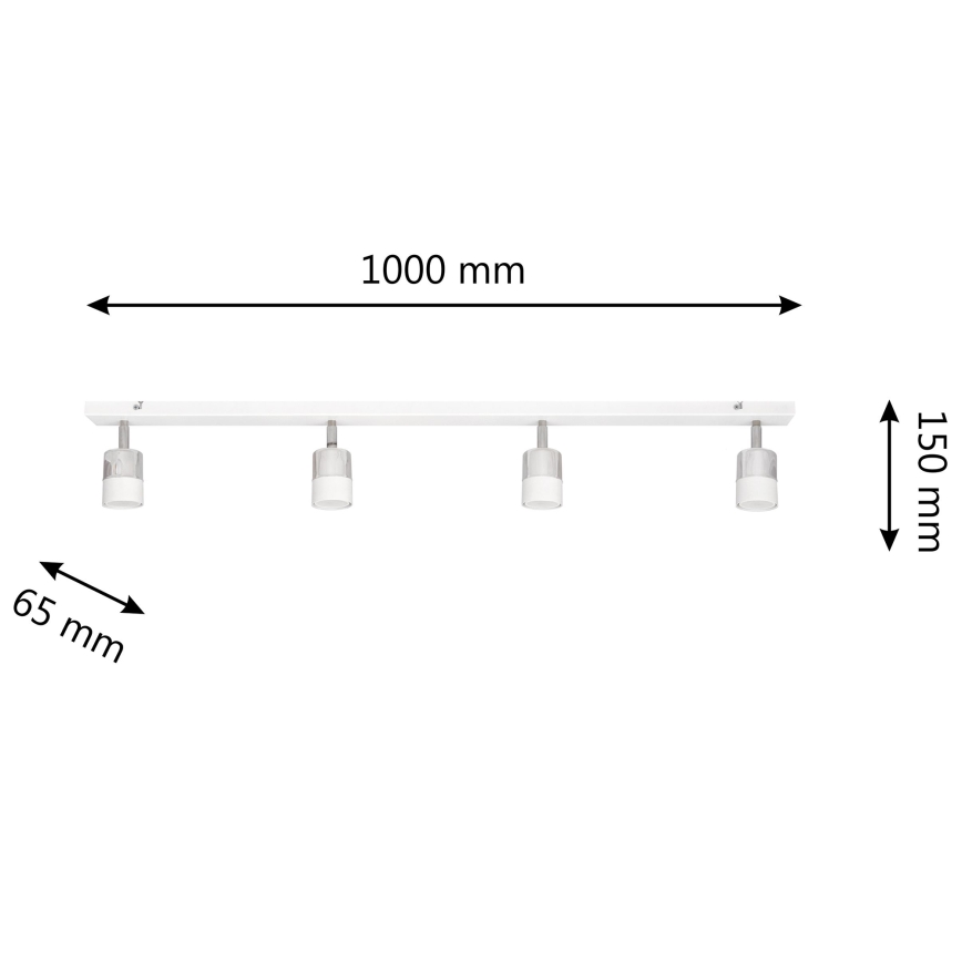 LED Reflektor TUBSSON 4xGU10/4,8W/230V bela/sijajni krom