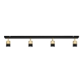 LED Reflektor TUBSSON 4xGU10/4,8W/230V črna/zlata