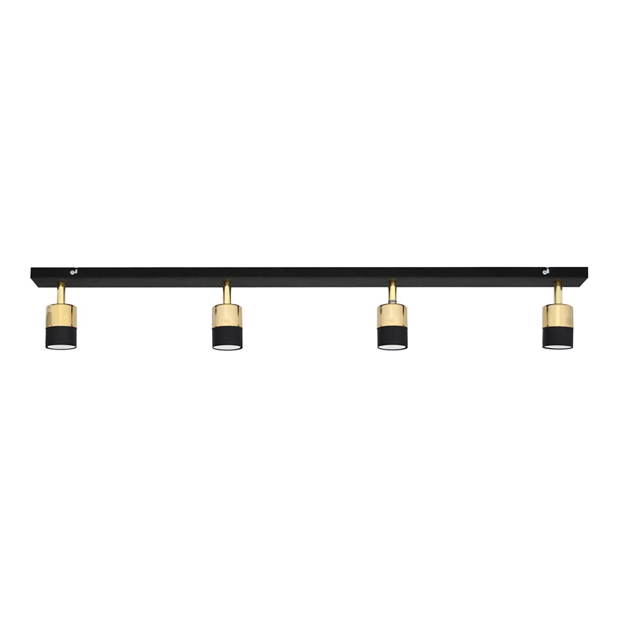 LED Reflektor TUBSSON 4xGU10/4,8W/230V črna/zlata