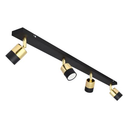 LED Reflektor TUBSSON 4xGU10/4,8W/230V črna/zlata