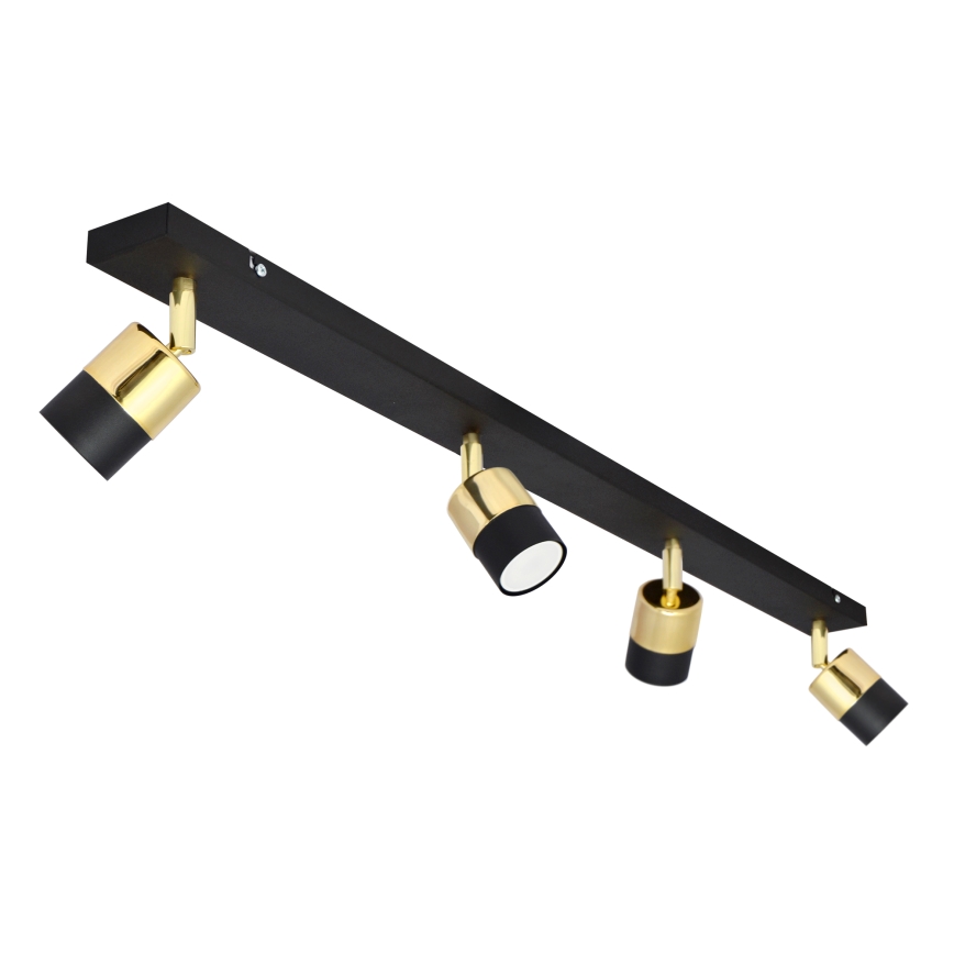 LED Reflektor TUBSSON 4xGU10/4,8W/230V črna/zlata