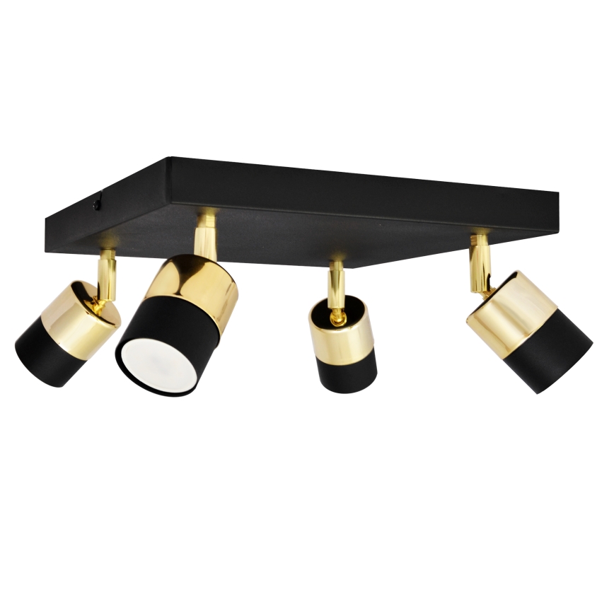 LED Reflektor TUBSSON 4xGU10/4,8W/230V črna/zlata