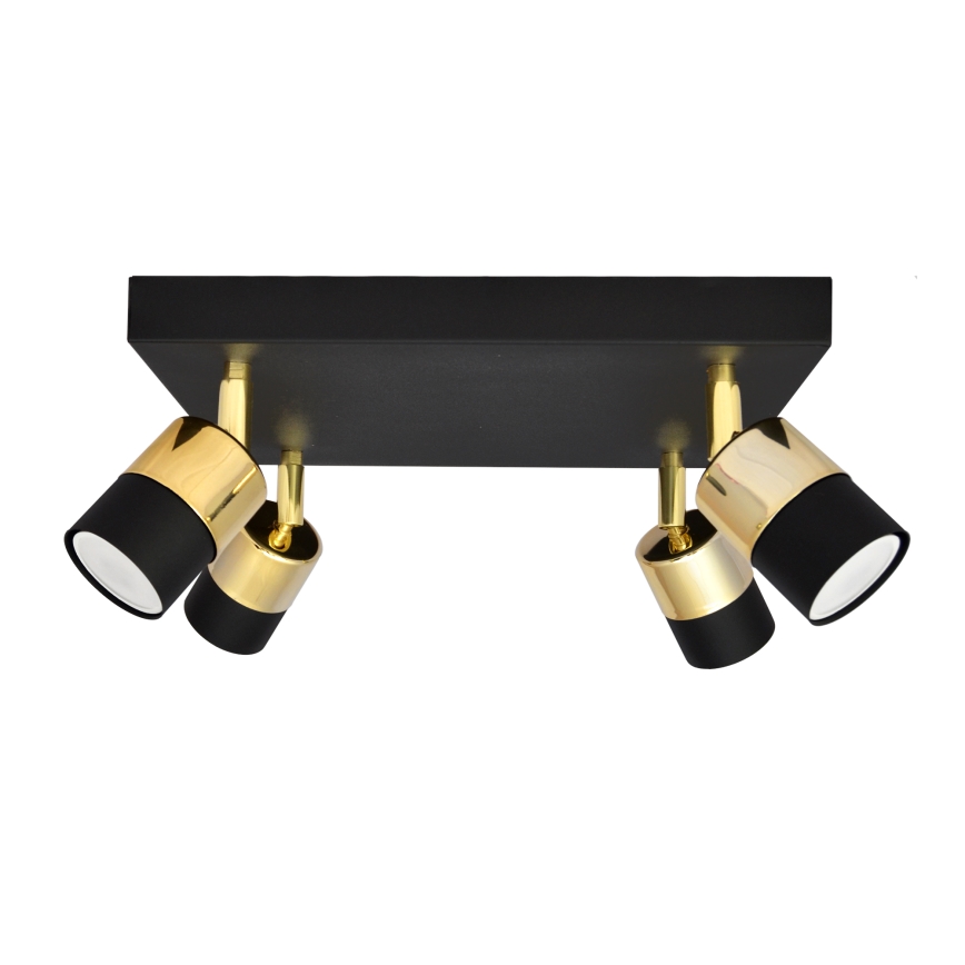 LED Reflektor TUBSSON 4xGU10/4,8W/230V črna/zlata