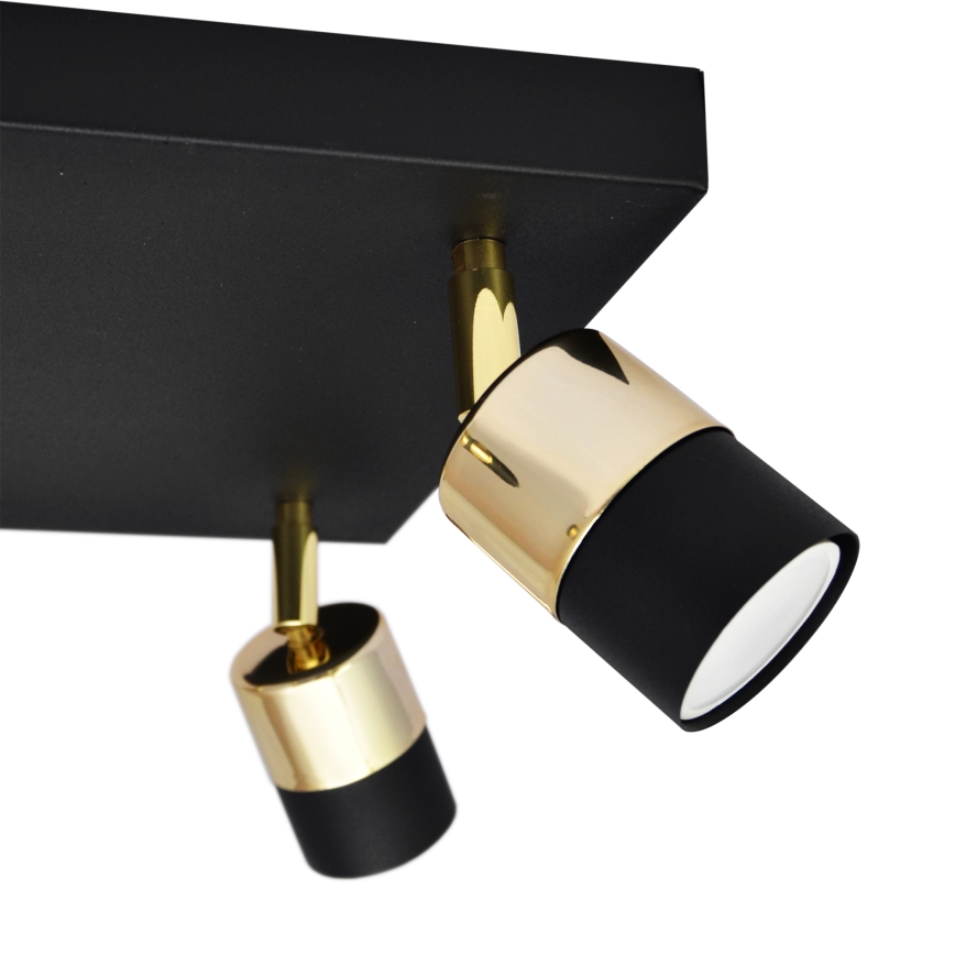LED Reflektor TUBSSON 4xGU10/4,8W/230V črna/zlata