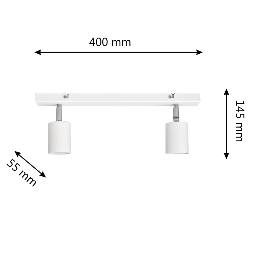 LED Reflektor TUNE 2xGU10/4,8W/230V bela