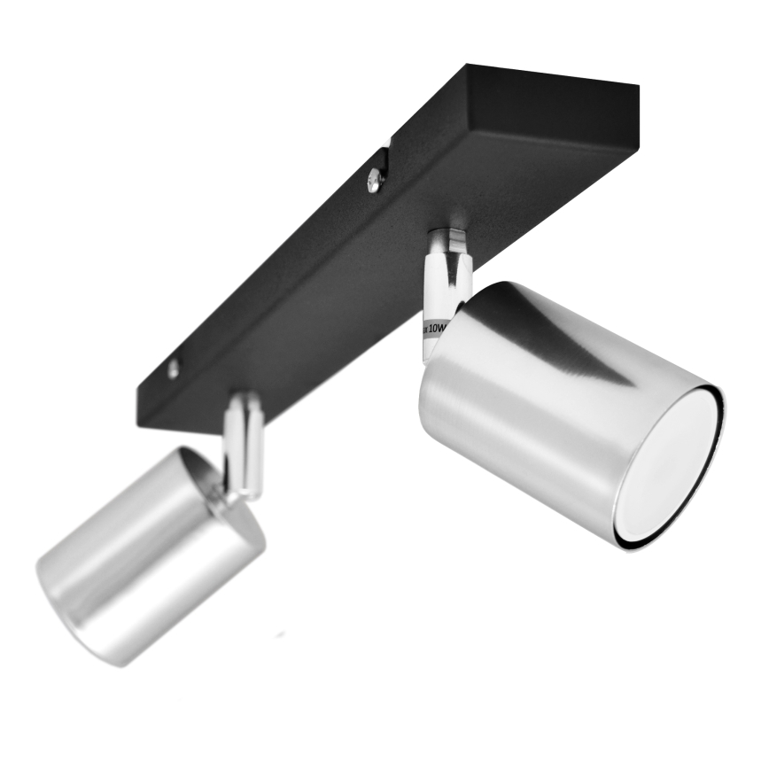 LED Reflektor TUNE 2xGU10/4,8W/230V mat krom/črna