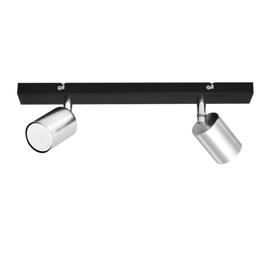 LED Reflektor TUNE 2xGU10/4,8W/230V mat krom/črna