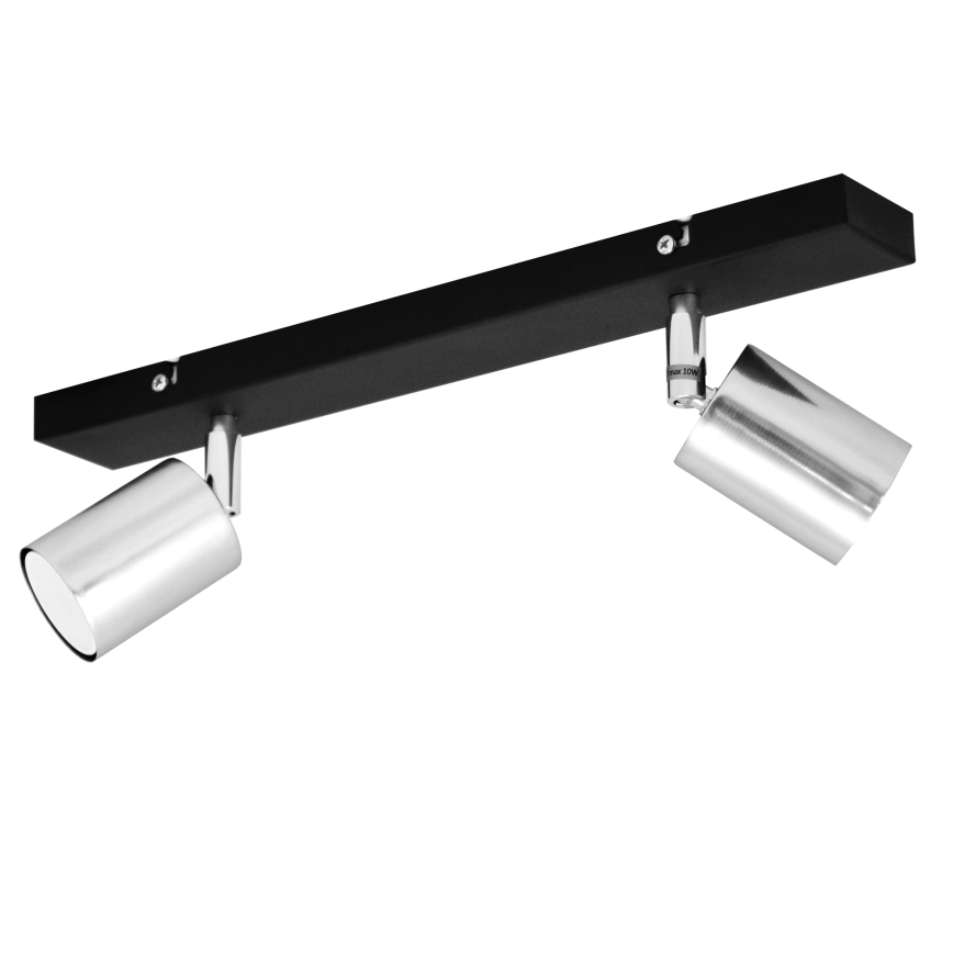 LED Reflektor TUNE 2xGU10/4,8W/230V mat krom/črna