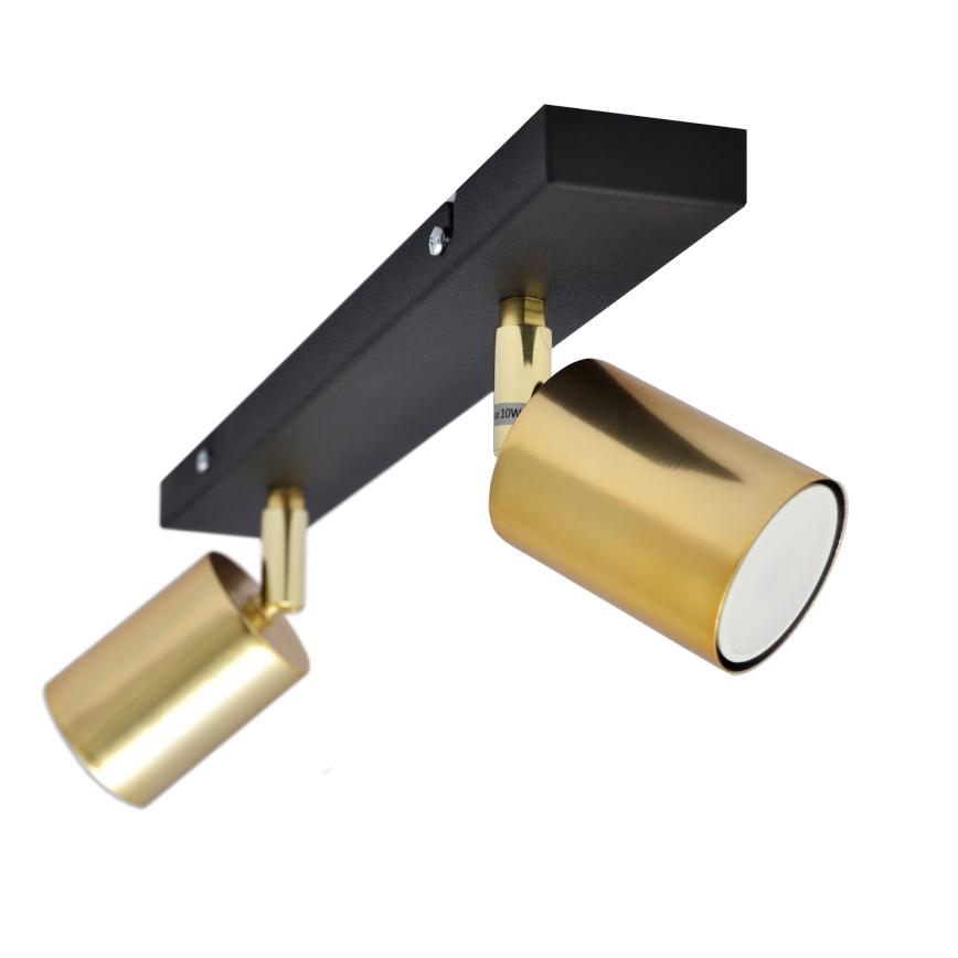LED Reflektor TUNE 2xGU10/4,8W/230V zlata/črna