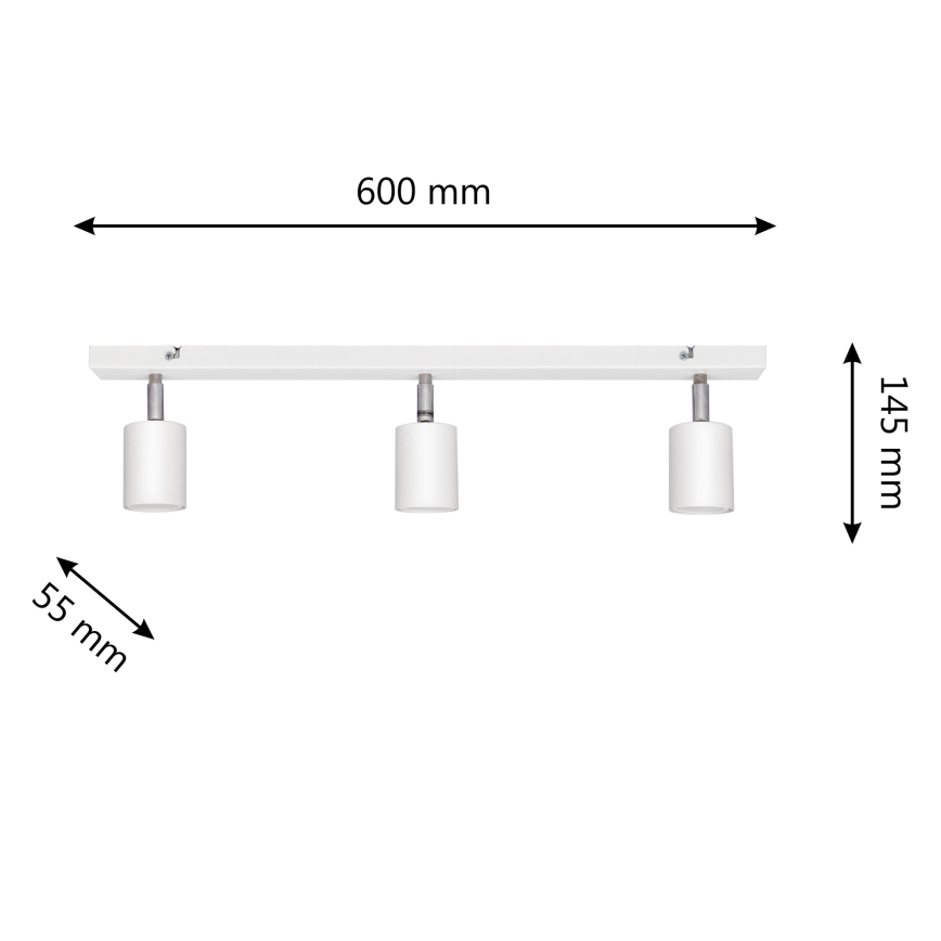 LED Reflektor TUNE 3xGU10/4,8W/230V bela