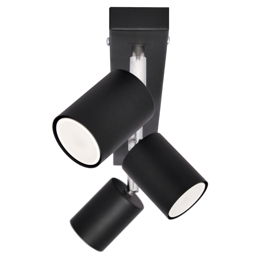 LED Reflektor TUNE 3xGU10/4,8W/230V črna