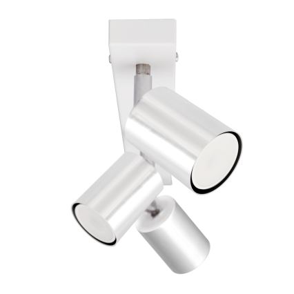 LED Reflektor TUNE 3xGU10/4,8W/230V mat krom/bela