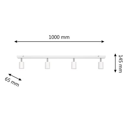 LED Reflektor TUNE 4xGU10/4,8W/230V bela