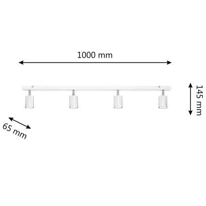 LED Reflektor TUNE 4xGU10/4,8W/230V mat krom/bela