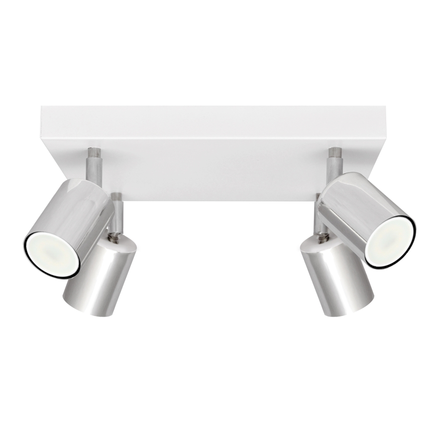 LED Reflektor TUNE 4xGU10/4,8W/230V mat krom/bela