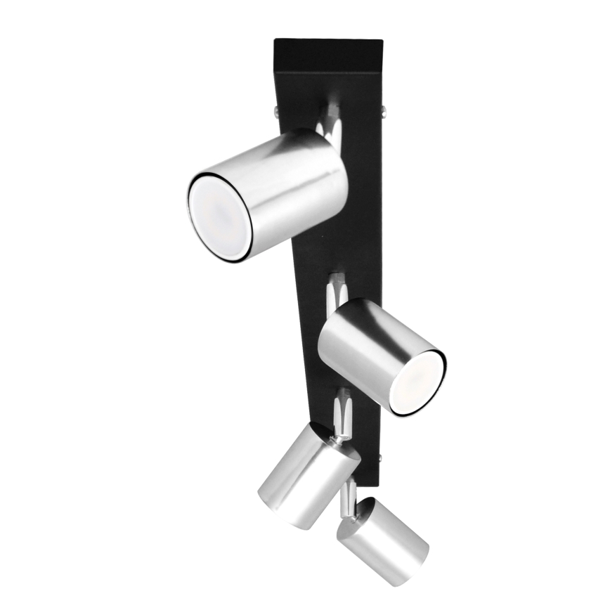 LED Reflektor TUNE 4xGU10/4,8W/230V mat krom/črna
