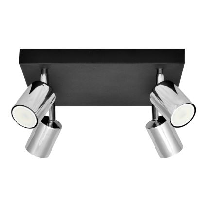 LED Reflektor TUNE 4xGU10/4,8W/230V mat krom/črna