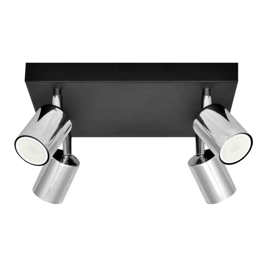 LED Reflektor TUNE 4xGU10/4,8W/230V mat krom/črna